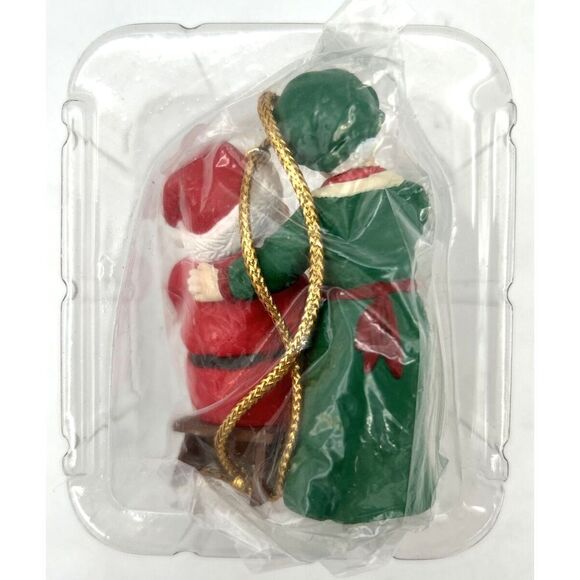 Mr & Mrs Claus Hallmark Ornament-1991 Checking His List-1992 Gift Exchange Lot 2 - Picture 4 of 8